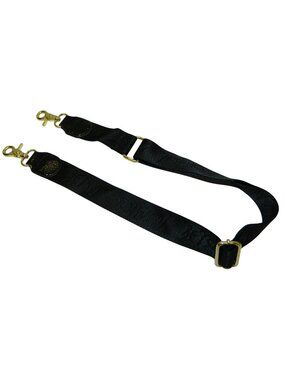 Betsey Johnson Replacement Strap NYLON LOGO Black Gold Hardware Adjustable